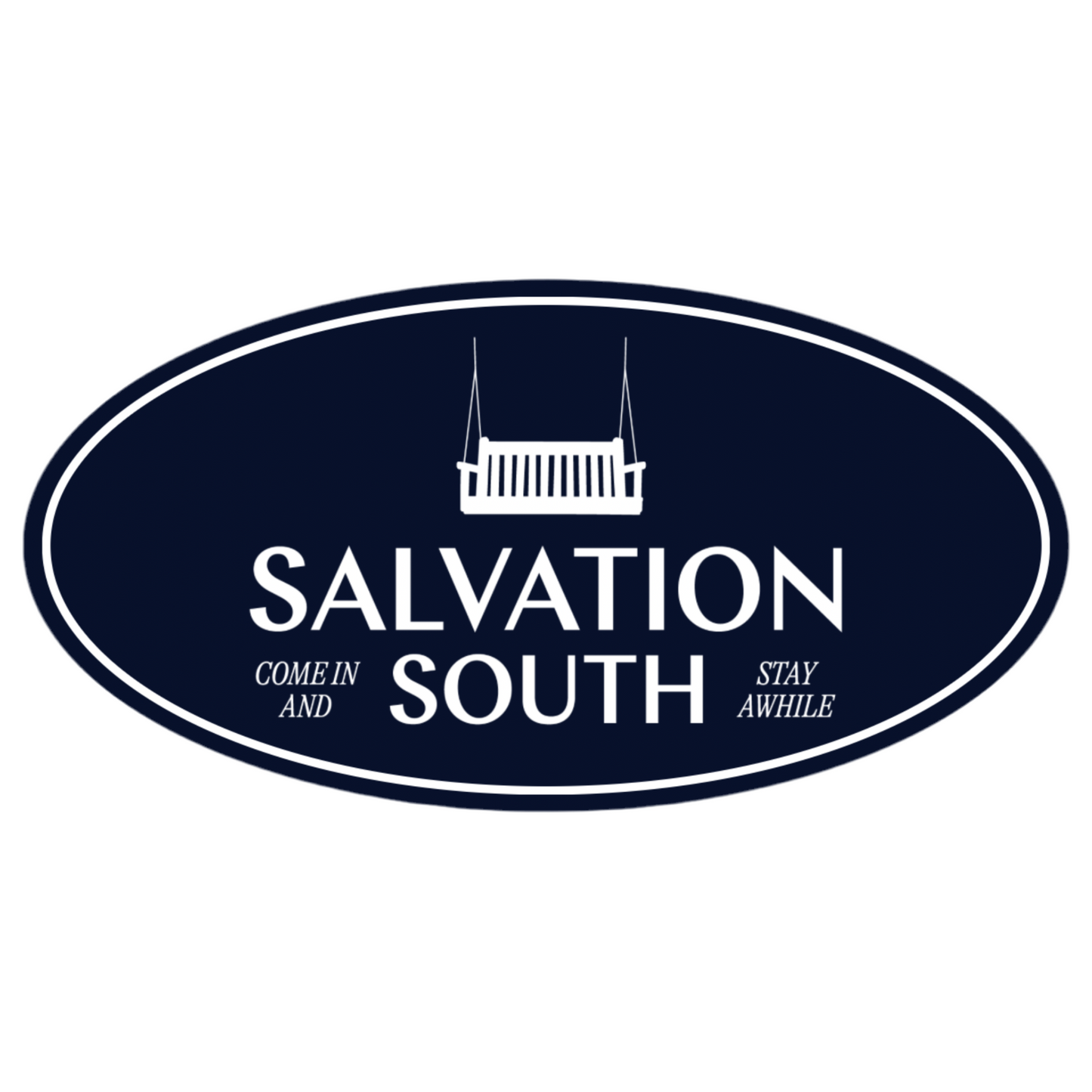 Salvation South Navy Logo Oval Sticker