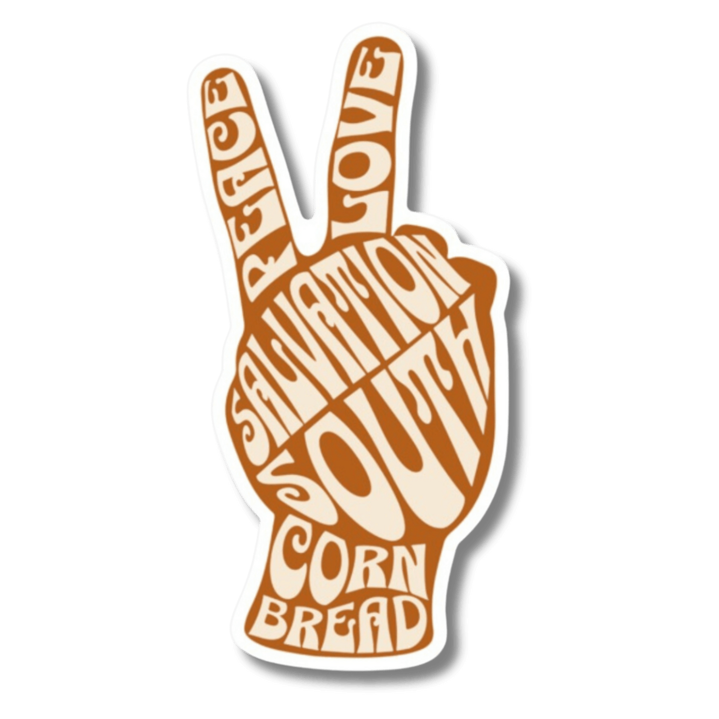 Peace, Love and Cornbread Sticker - Salvation South