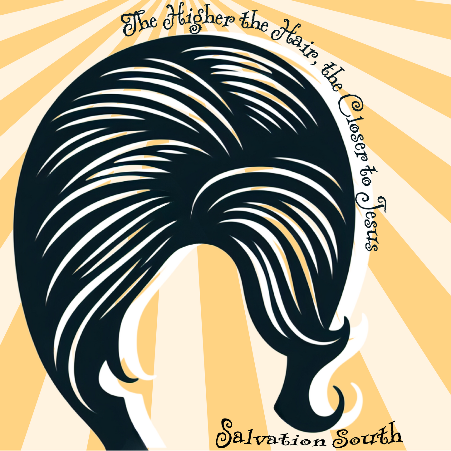 The Higher the Hair the Closer to Jesus Sticker