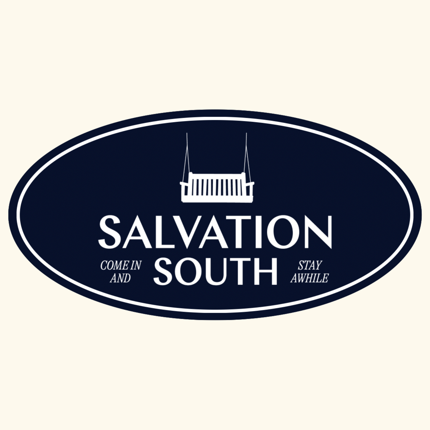 Salvation South Navy Logo Oval Sticker