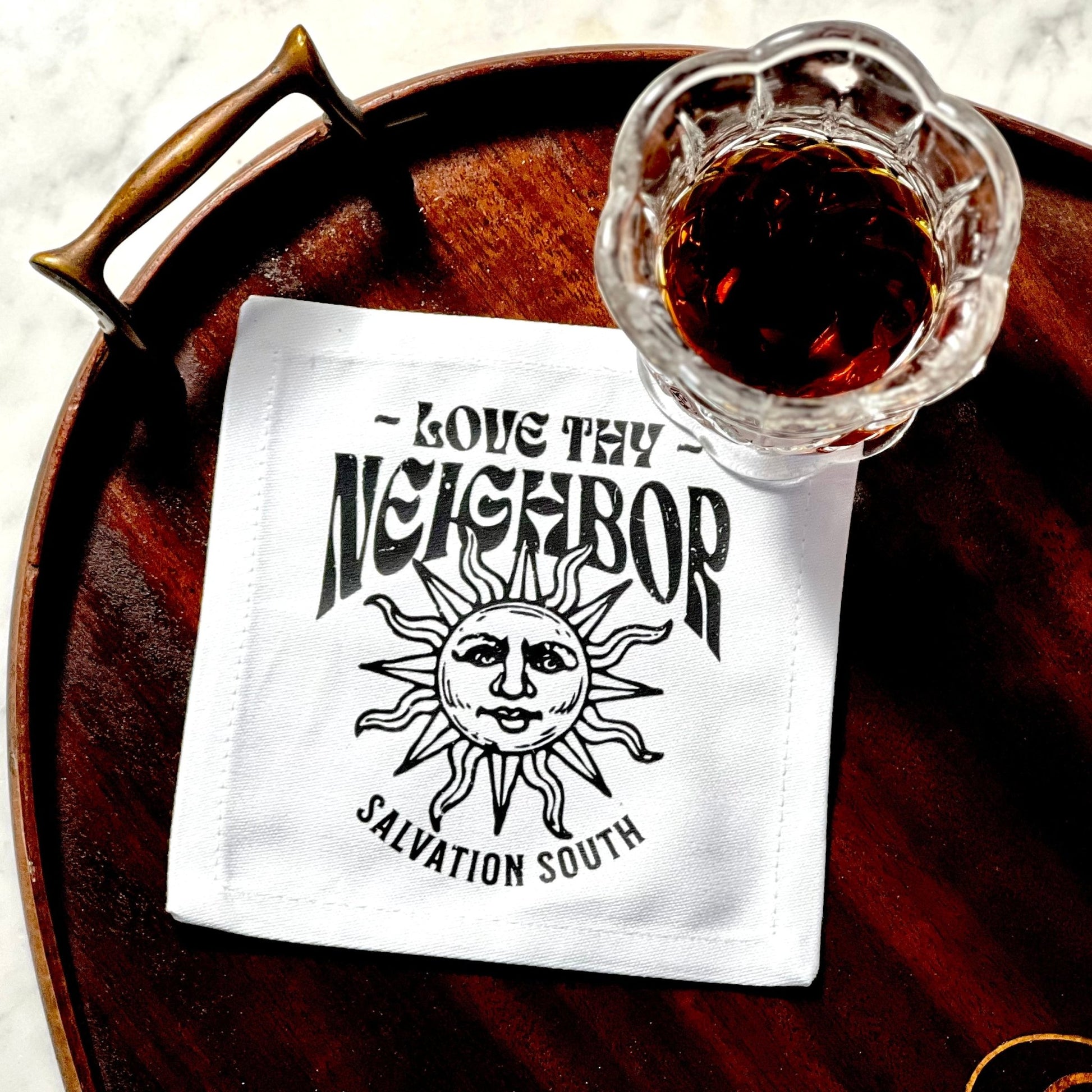 The Love Thy Neighbor Cocktail Napkin - Salvation South