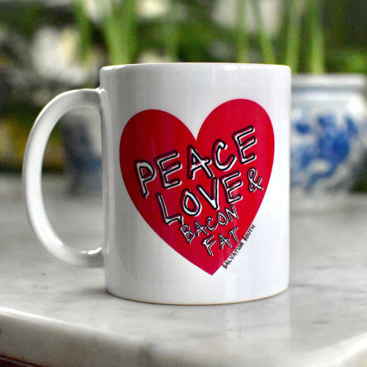 The Peace, Love and Bacon Fat Coffee Mug - Salvation South
