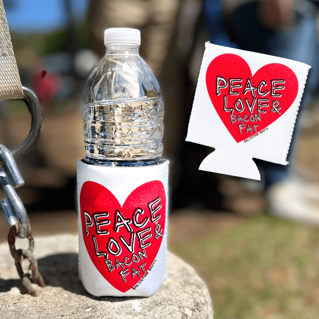 The Peace, Love and Bacon Fat Drink Hugger - Salvation South